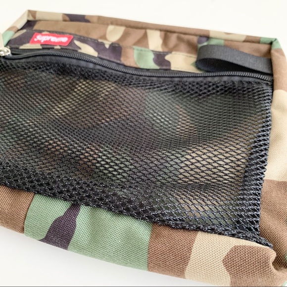 SUPREME | NEW 1PC MEDIUM CAMO MESH ORGANIZER POUCH/CLUTCH HYPEBEAST STREETWEAR - Picture 5 of 8